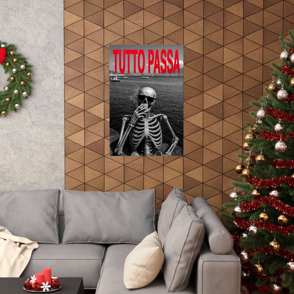 Tutto Passa - Skeleton Painting | Matte Poster