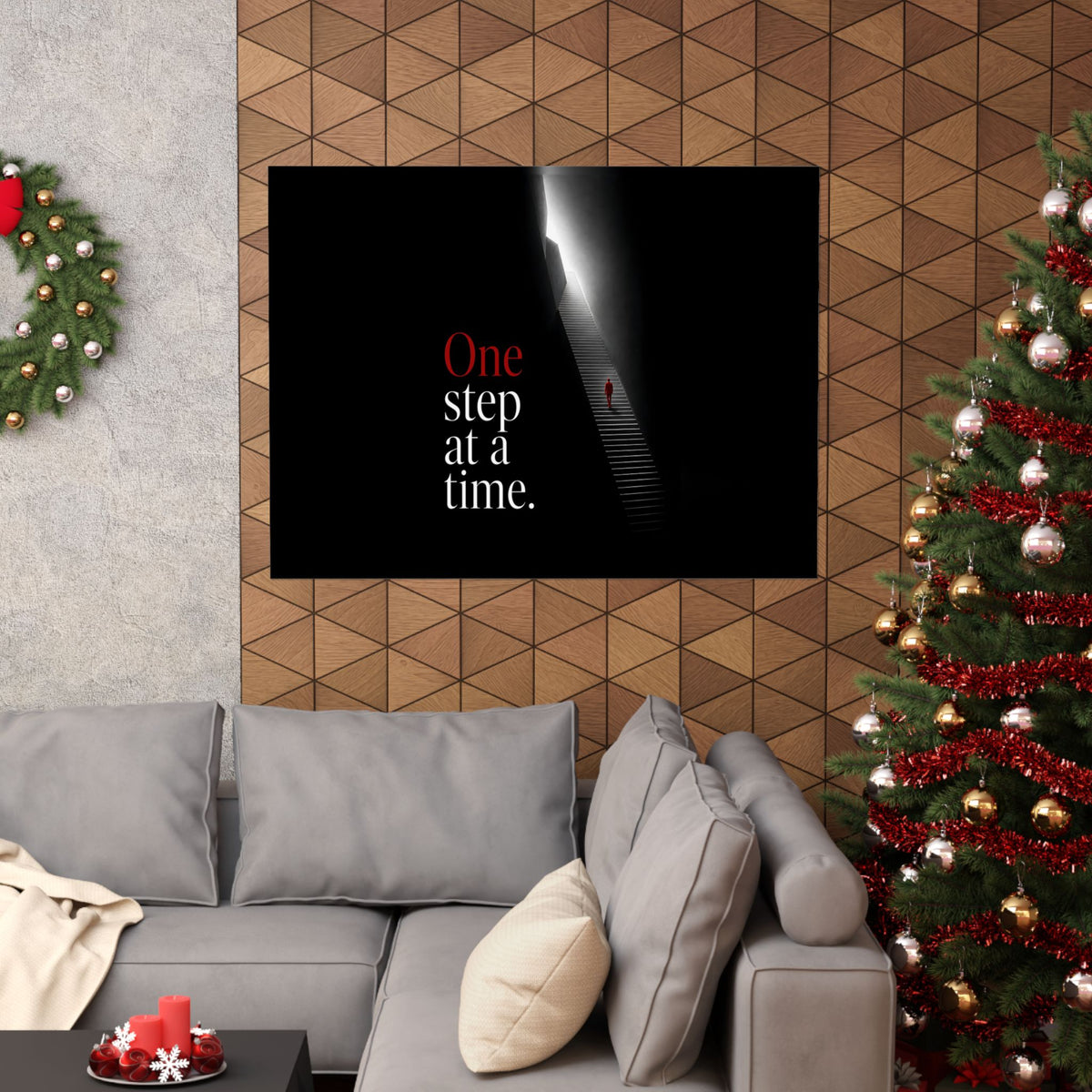 One Step at a Time - Office Wall Art | Matte Poster (Landscape)