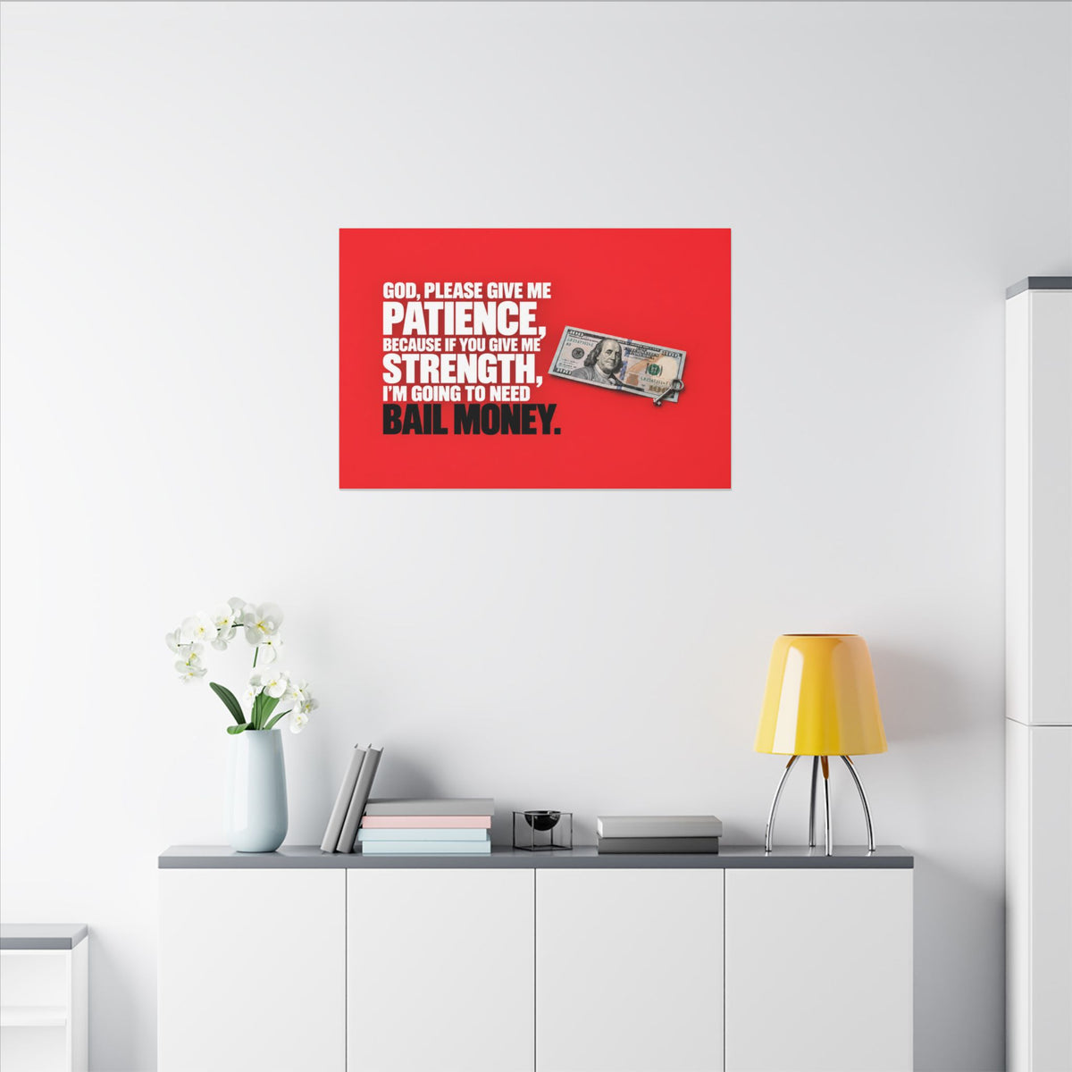 Bail Money - Meme Wall Art | Canvas (Landscape)
