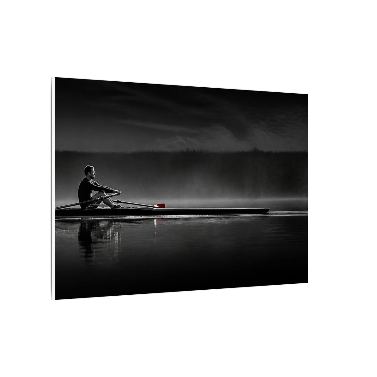 No One Rows for You - Black and White Bedroom Wall Art | Canvas (Landscape)
