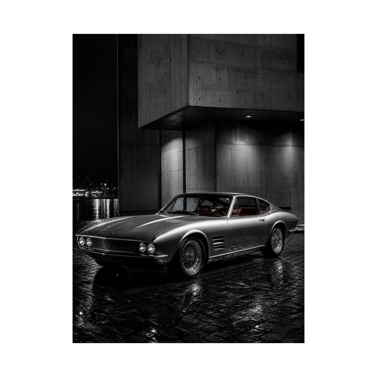 Midnight Grand Tourer - Vintage Car Wall Art | Matte Poster