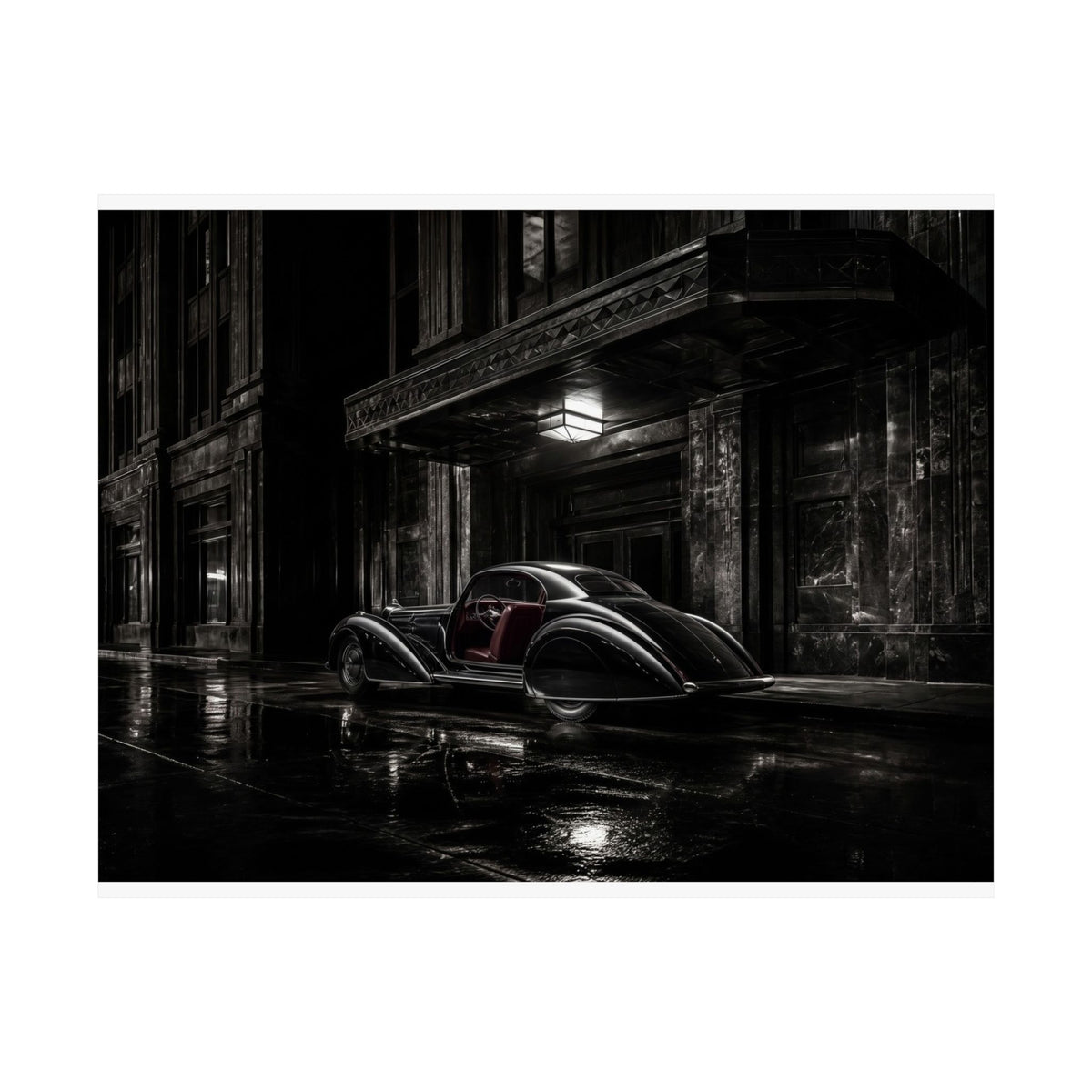 Art Deco Coupe - Art Deco Car Wall Art | Matte Poster (Landscape)