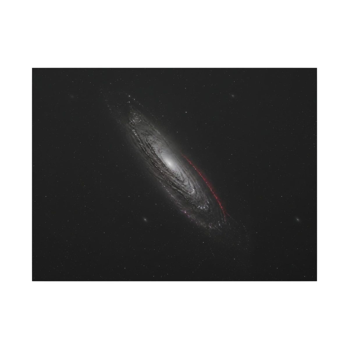 Crimson Orbit - Space Wall Art | Canvas (Landscape)