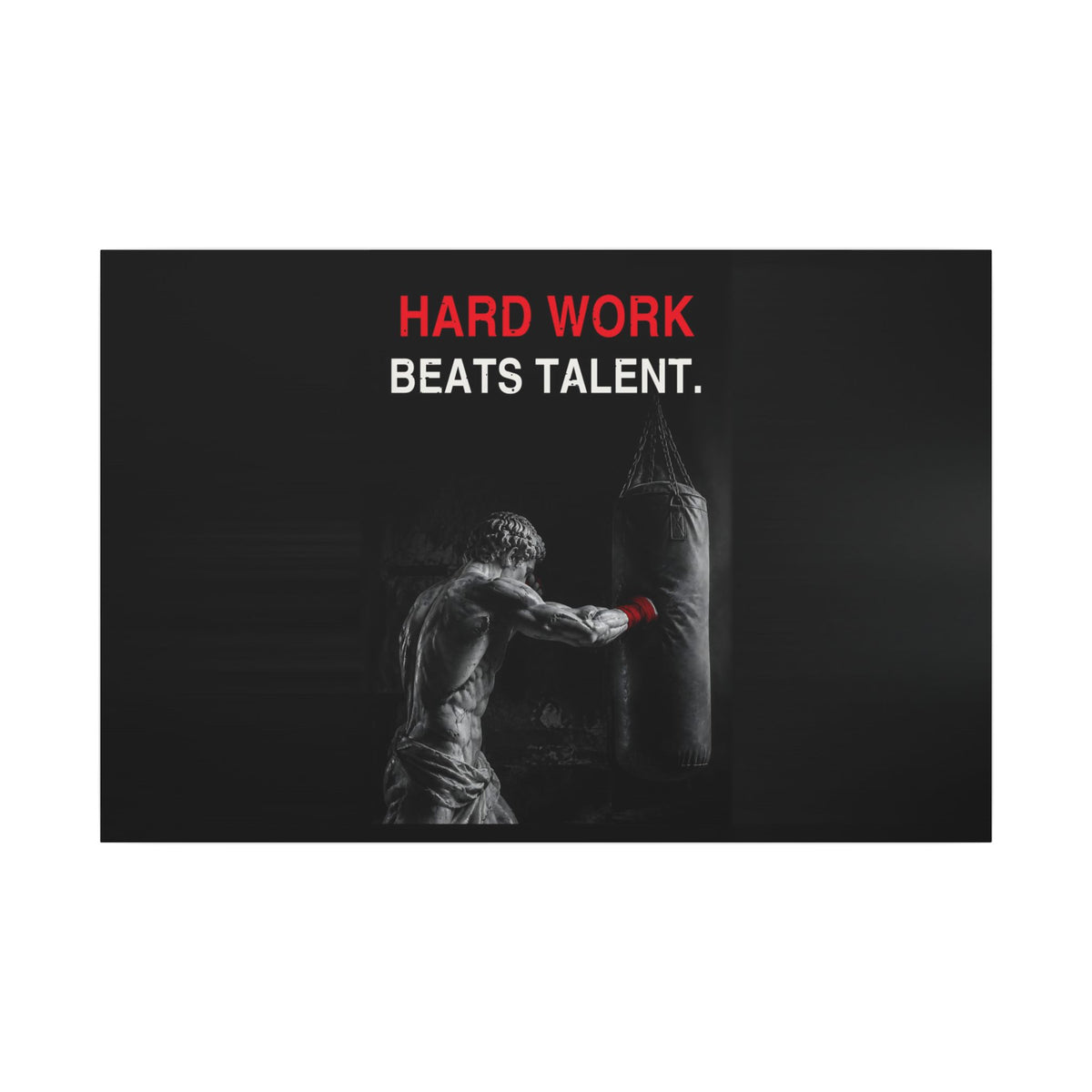 Hard Work Beats Talent - Boxing Wall Art | Canvas (Landscape)
