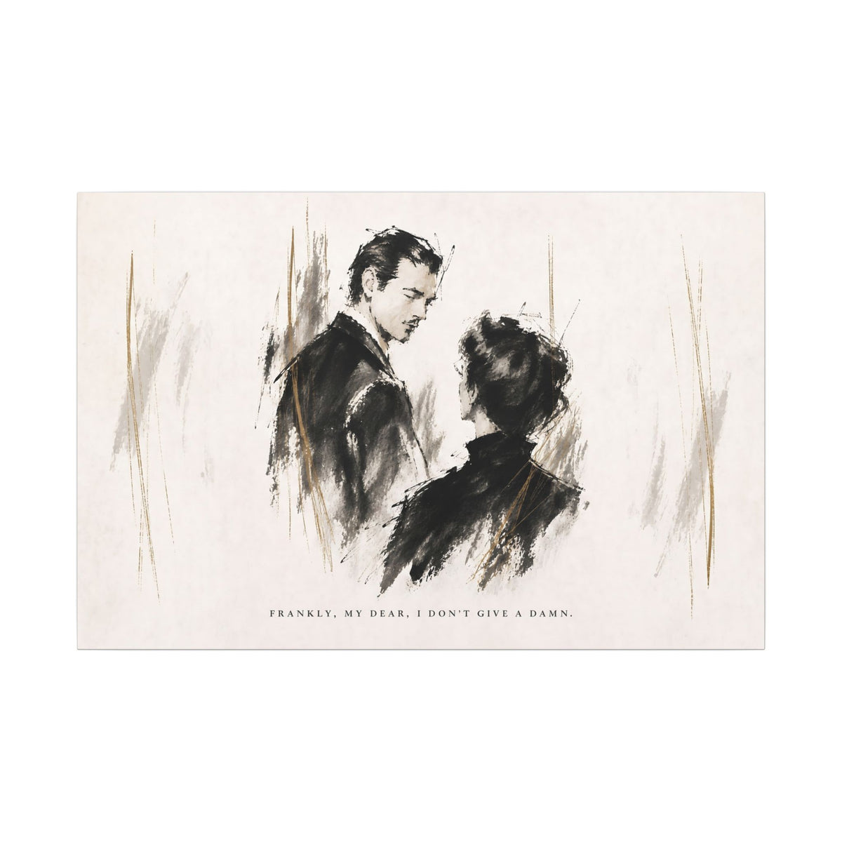 Frankly My Dear - Romantic Noir Wall Art | Canvas (Landscape)