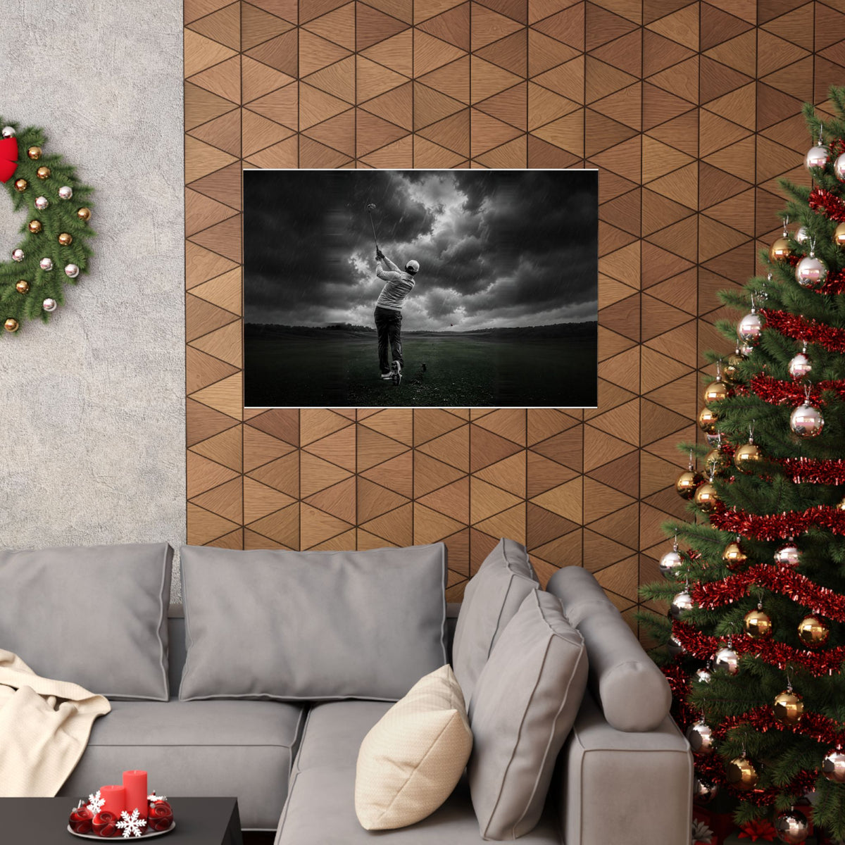 Storm Round - Golf Wall Art | Matte Poster (Landscape)