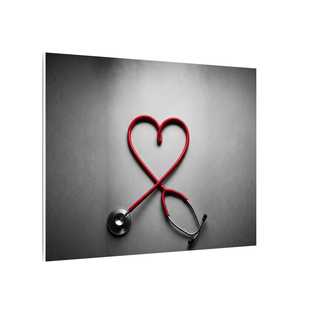 The Stethoscope Heart - Doctor's Office Wall Art | Canvas (Landscape)