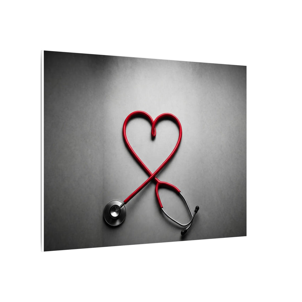 The Stethoscope Heart - Doctor's Office Wall Art | Canvas (Landscape)