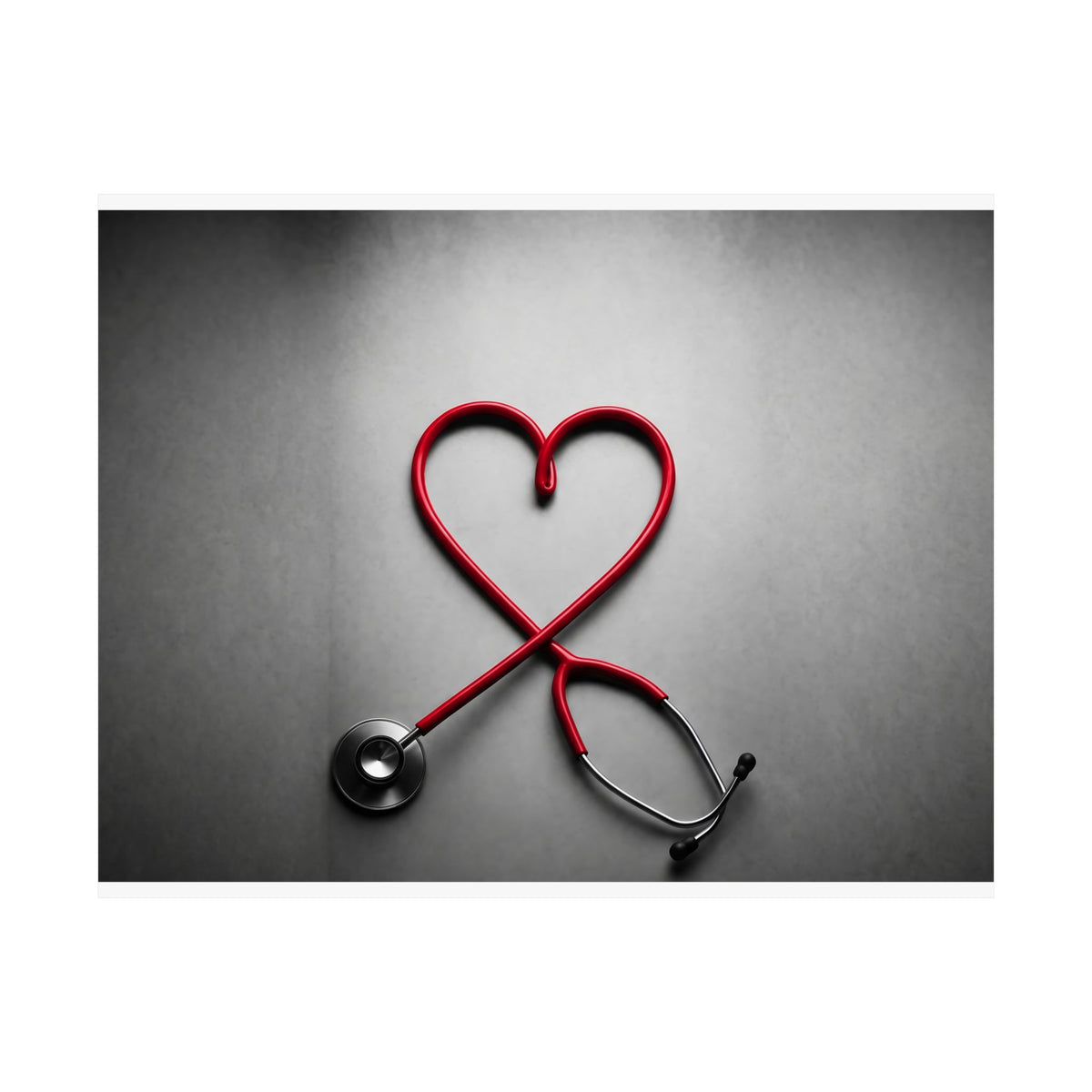 The Stethoscope Heart - Doctor's Office Wall Art | Matte Poster (Landscape)