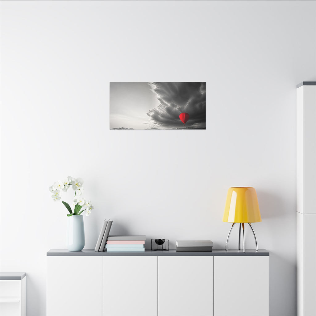 Red Balloon - Over the Bed Wall Art | Canvas (Panoramic)