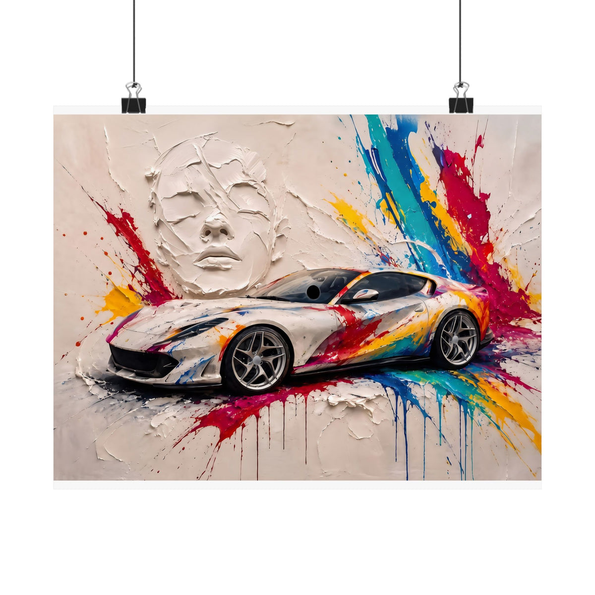 Full Throttle Wide - Supercar Splash Art Landscape | Matte Poster