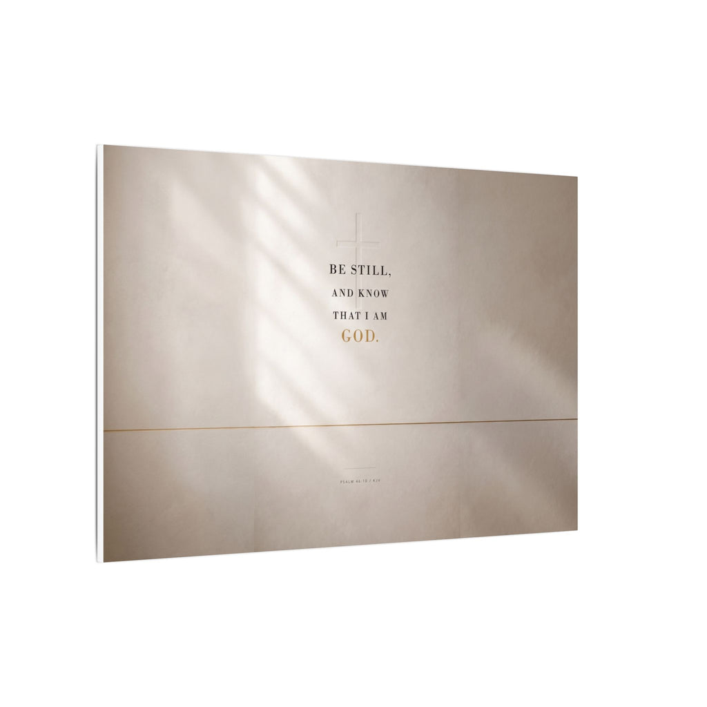 Be Still - Psalm 46:10 Bible Verse Wall Art | Canvas (Landscape)