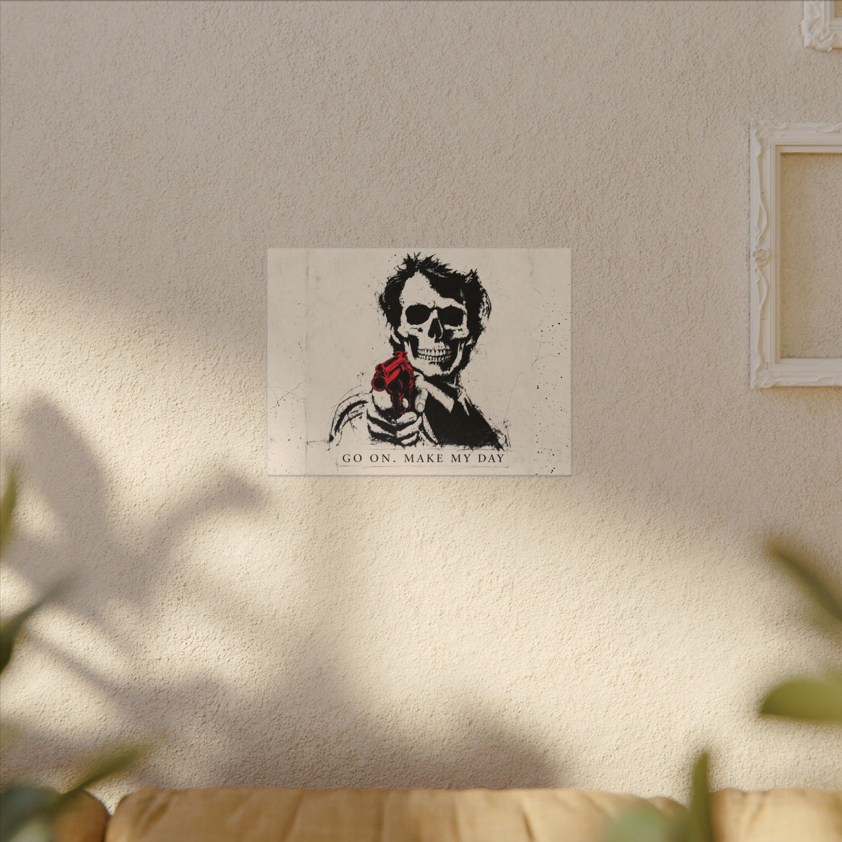Make My Day - Dark Noir Sketch Art | Canvas (Landscape)