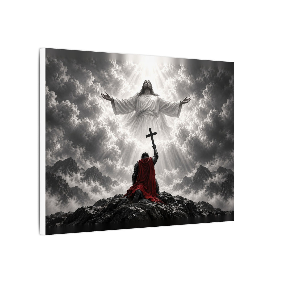 Jesus and the Warrior - Christian Wall Art | Canvas (Landscape)