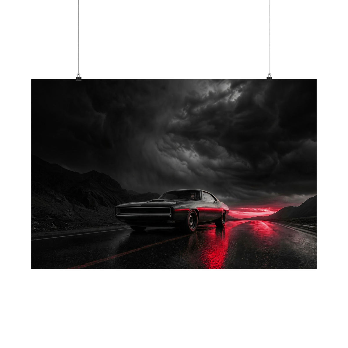 Desert Muscle - Muscle Car Wall Art | Matte Poster (Landscape)