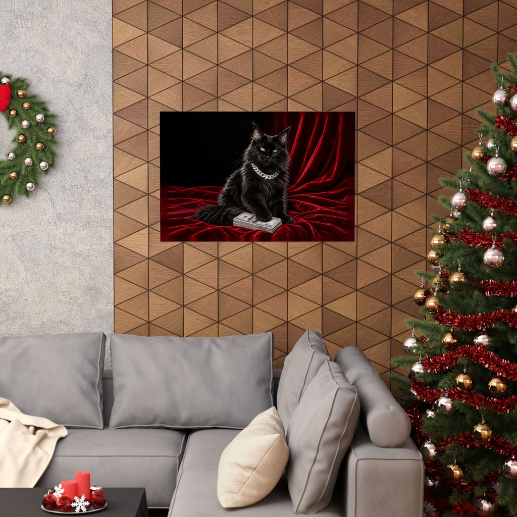 Cat Cash - Meme Wall Art | Matte Poster (Landscape)