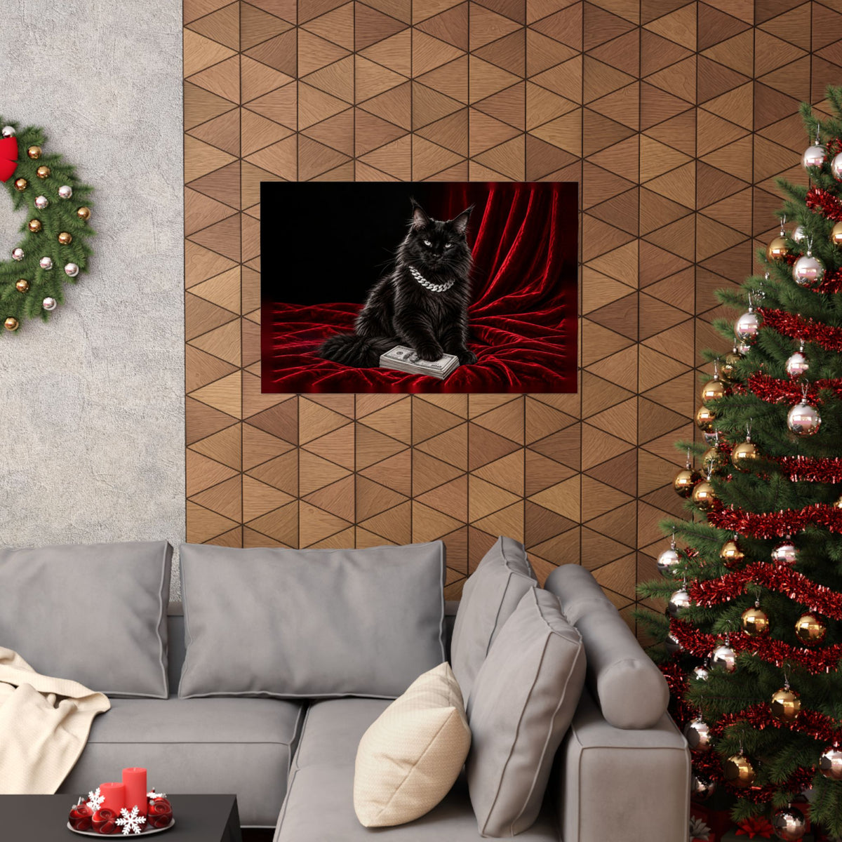 Cat Cash - Meme Wall Art | Matte Poster (Landscape)