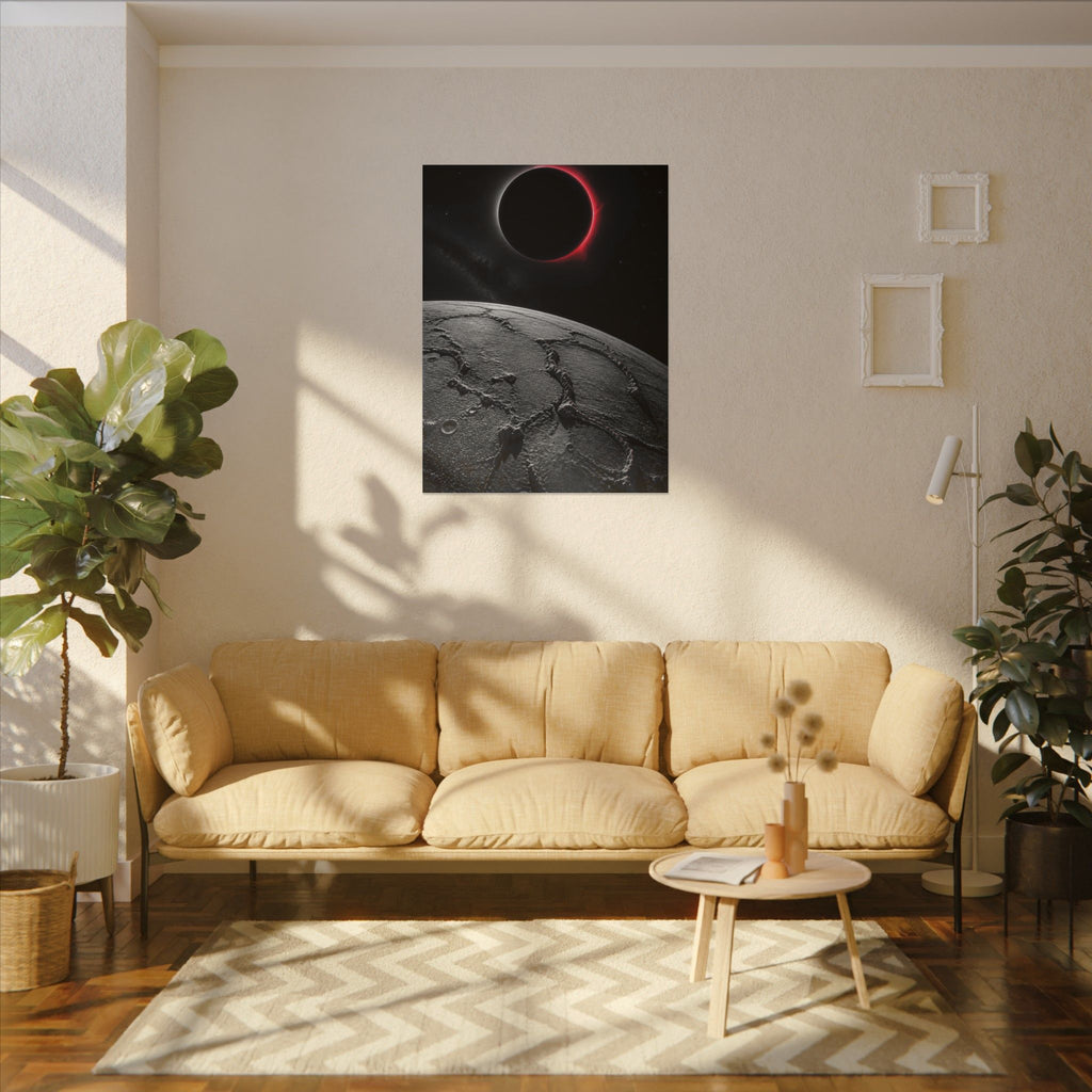 Red Eclipse - Moon Wall Art | Canvas