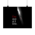 One Step at a Time - Office Wall Art | Matte Poster (Landscape)