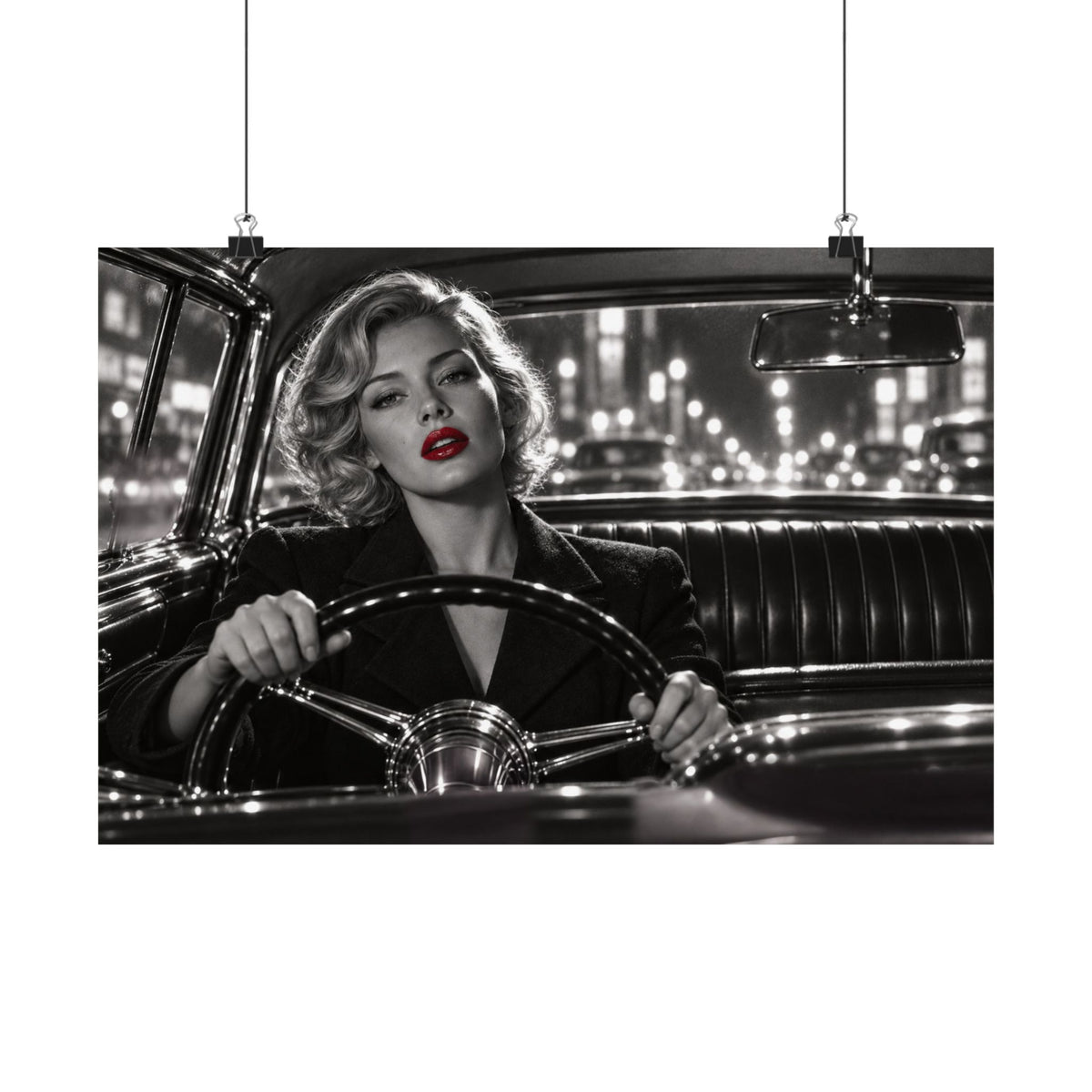 Night Drive - Bedroom Wall Art | Matte Poster (Landscape)