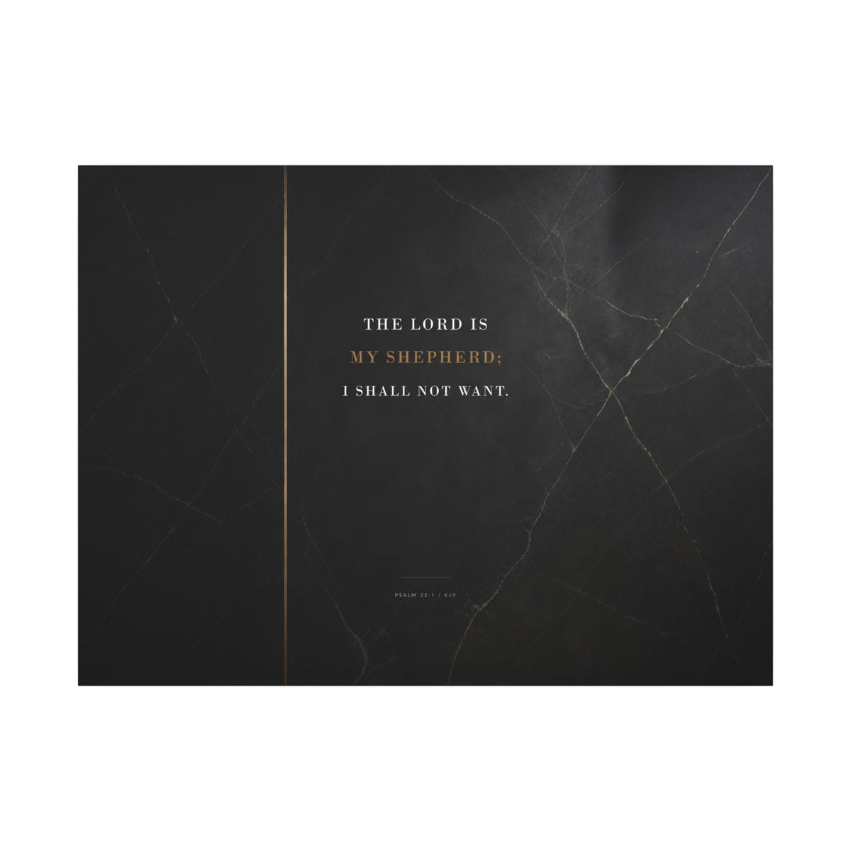 The Lord Is My Shepherd - Psalm 23 Scripture Wall Art | Canvas (Landscape)