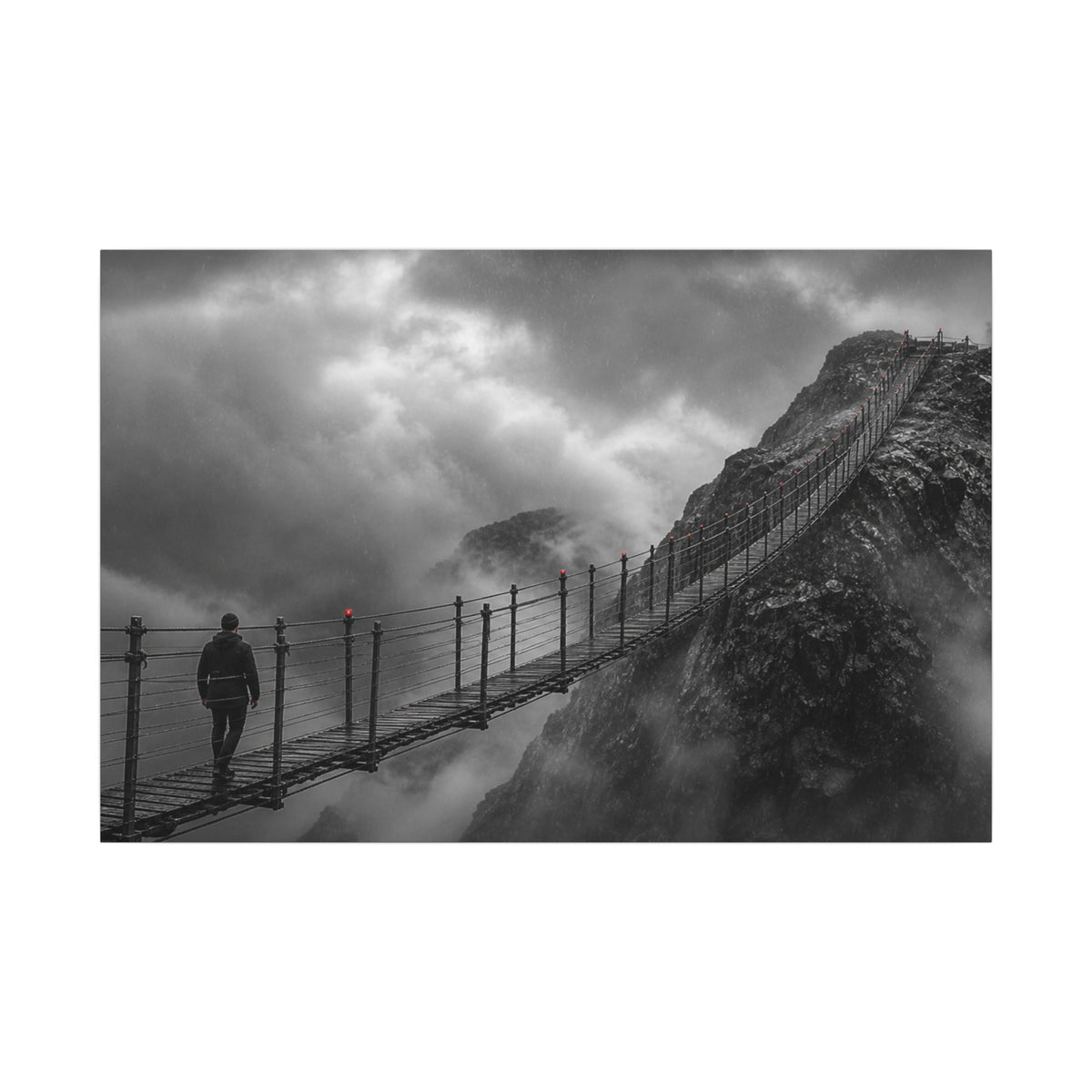 Cross What Scares You - Bedroom Art Prints | Canvas (Landscape)