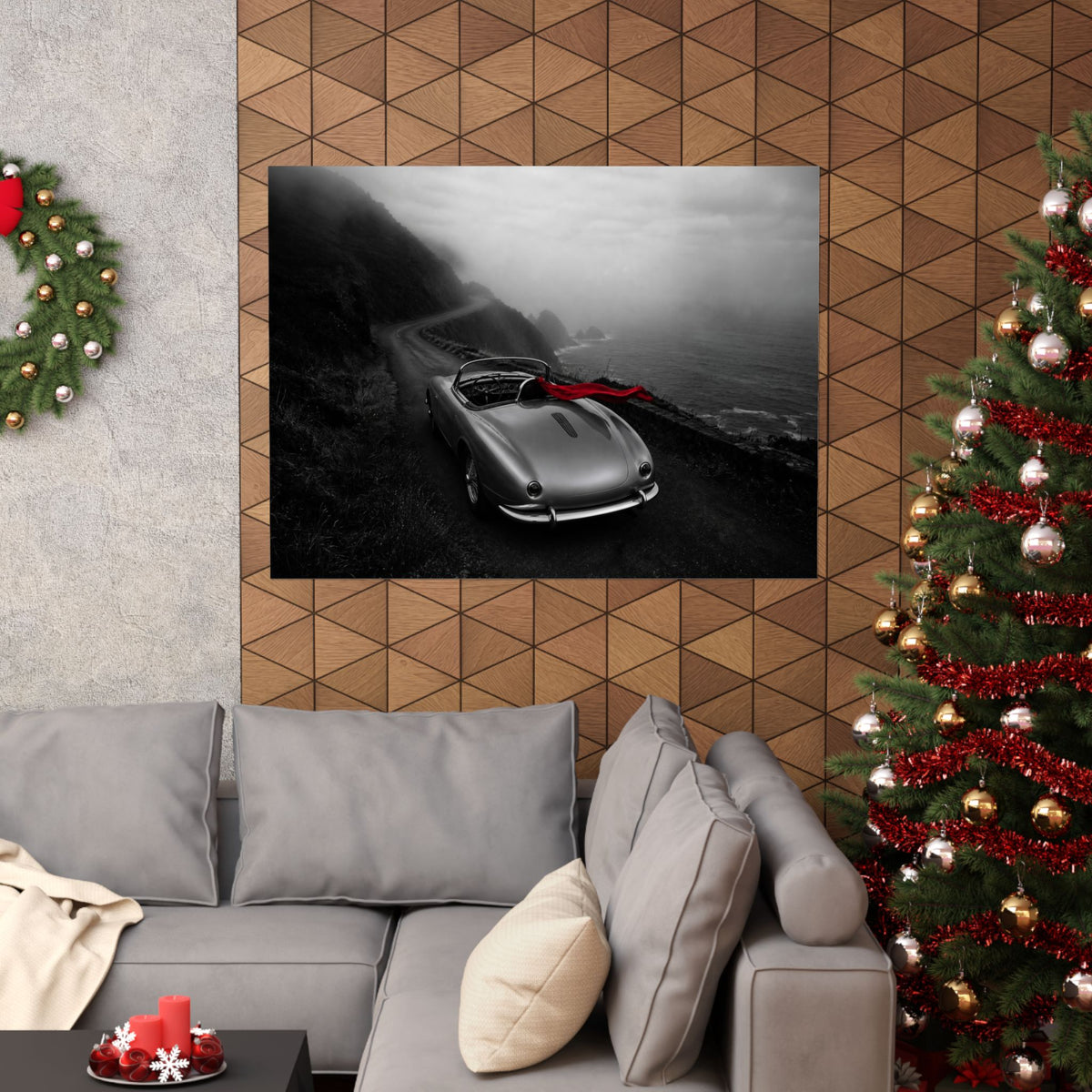 Coastal Roadster - Classic Car Wall Art | Matte Poster (Landscape)