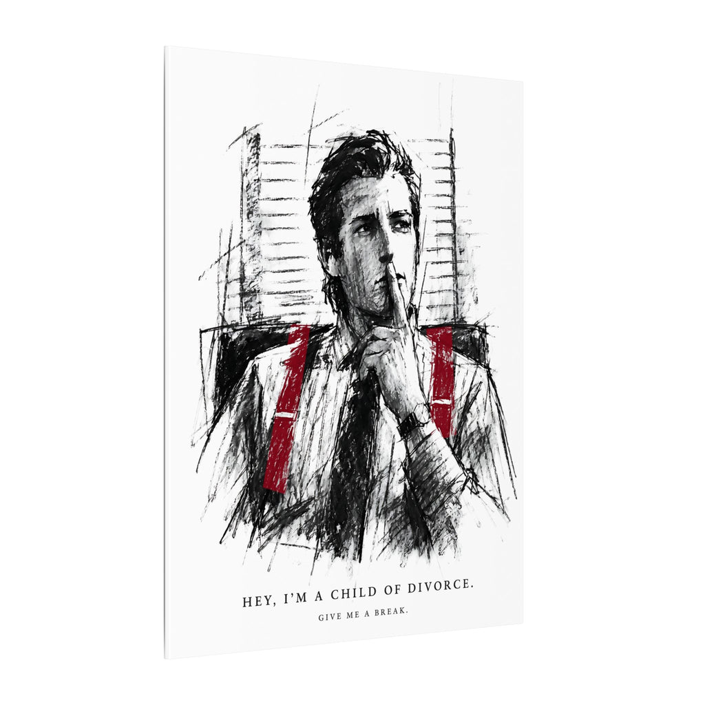 Child of Divorce Sketch - Dark Office Wall Art | Canvas