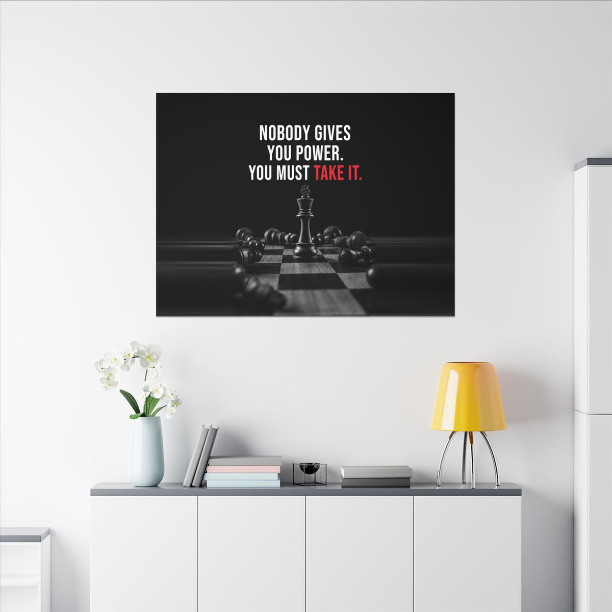 Nobody Gives You Power - Chess Wall Art | Canvas (Landscape)
