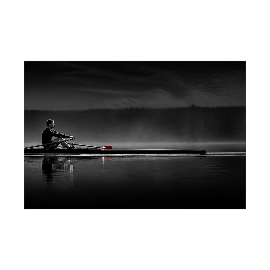 No One Rows for You - Black and White Bedroom Wall Art | Matte Poster (Landscape)
