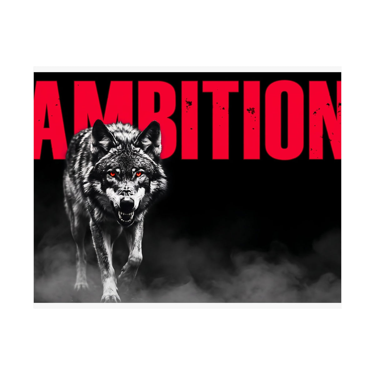 Ambition - Wolf Wall Art | Matte Poster (Landscape)