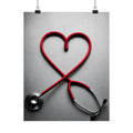 The Stethoscope Heart - Doctor's Office Wall Art | Matte Poster