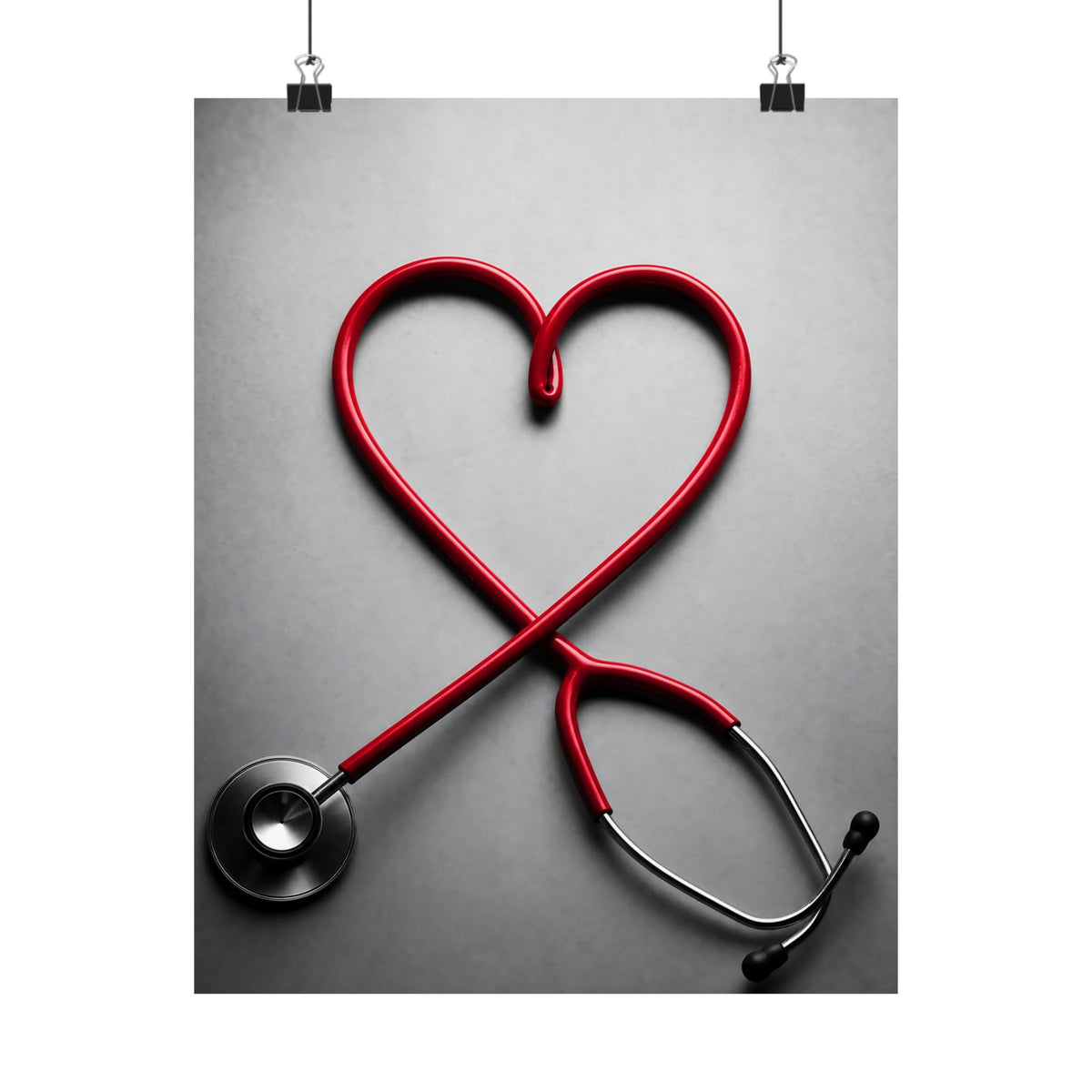 The Stethoscope Heart - Doctor's Office Wall Art | Matte Poster