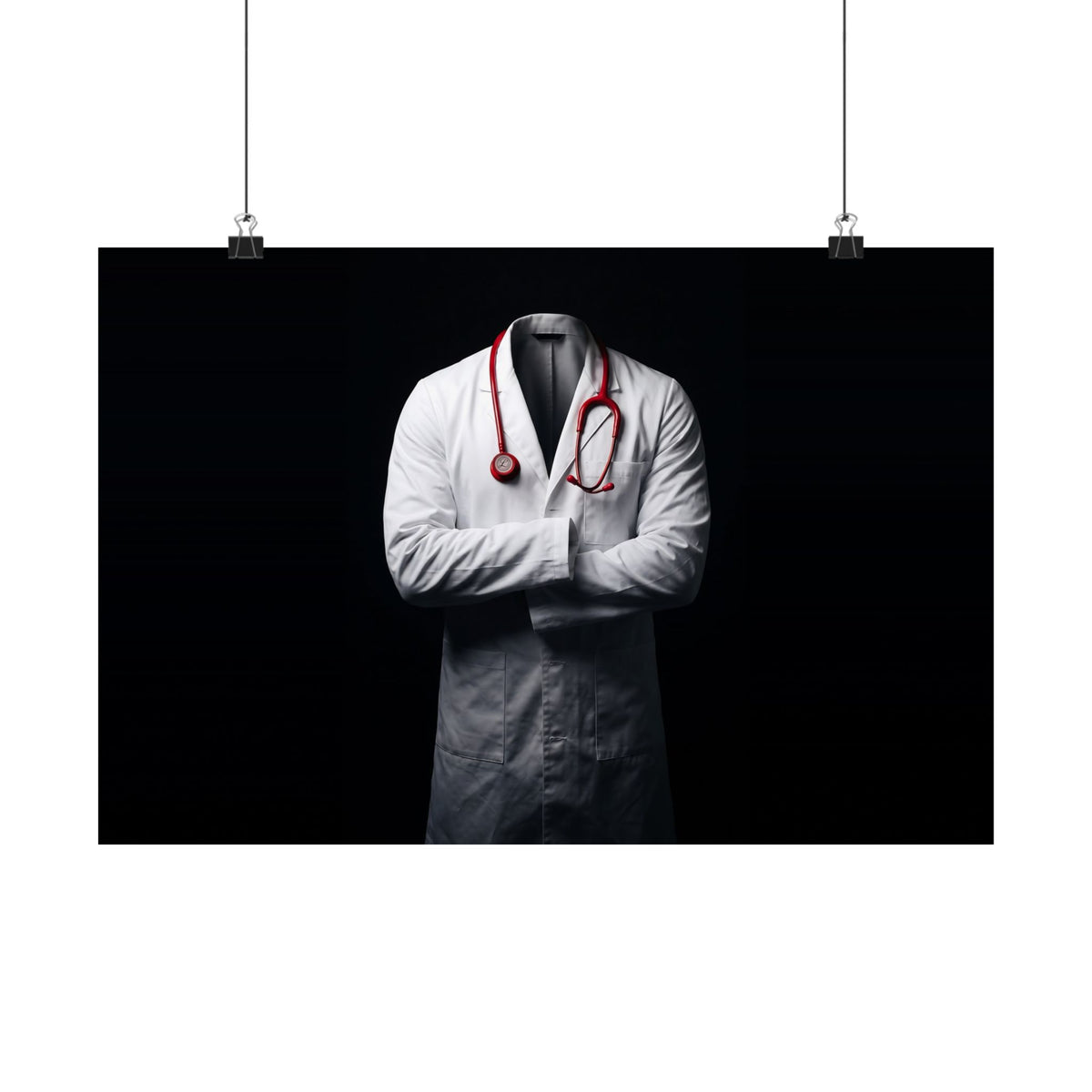 The White Coat - Doctor's Office Wall Art | Matte Poster (Landscape)