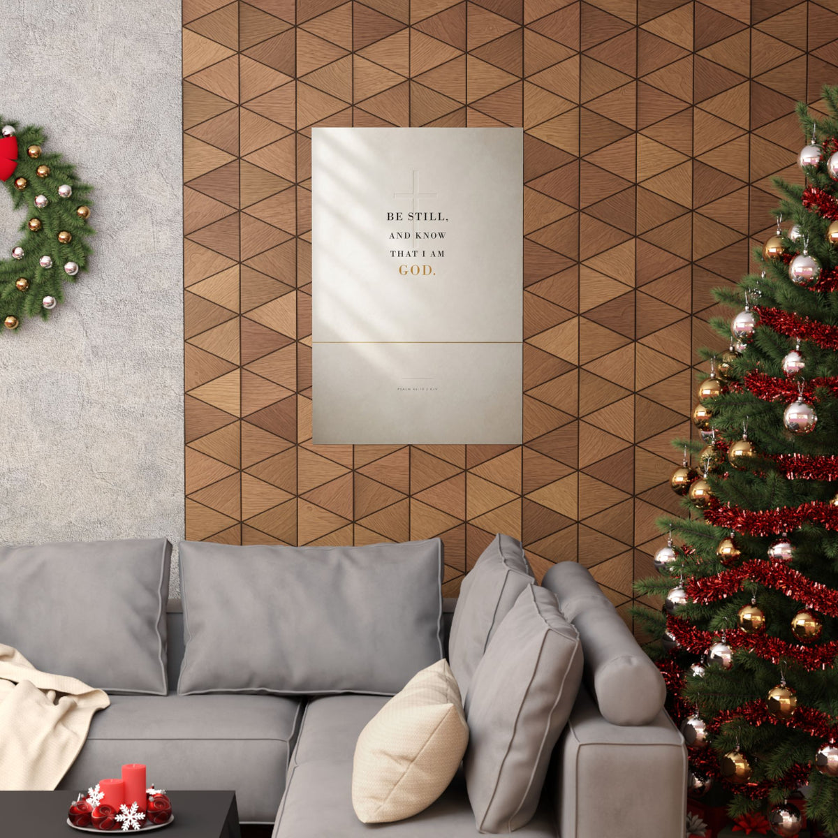 Be Still - Psalm 46:10 Bible Verse Wall Art | Matte Poster