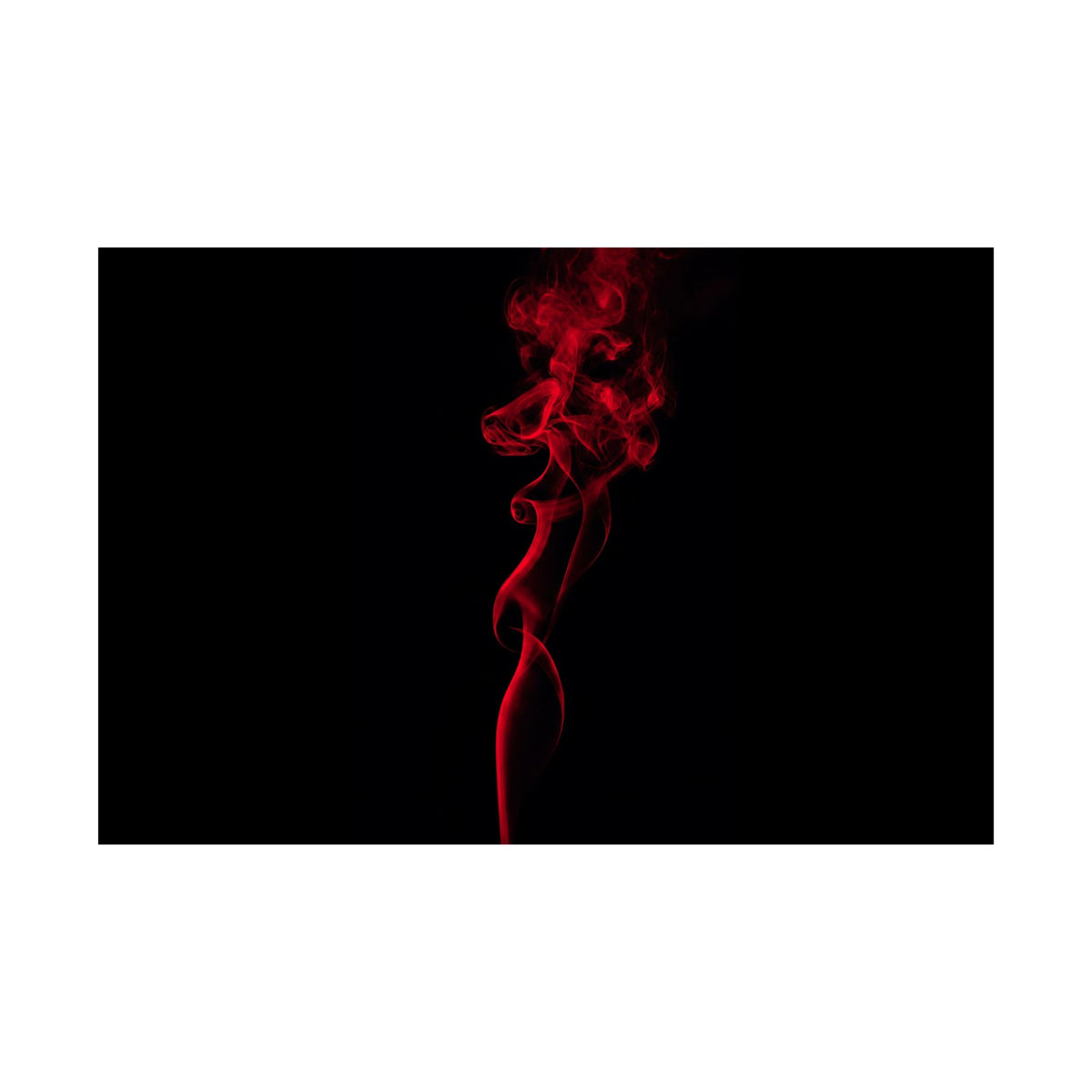 Red Smoke - Wall Art With Red Color | Matte Poster (Landscape)