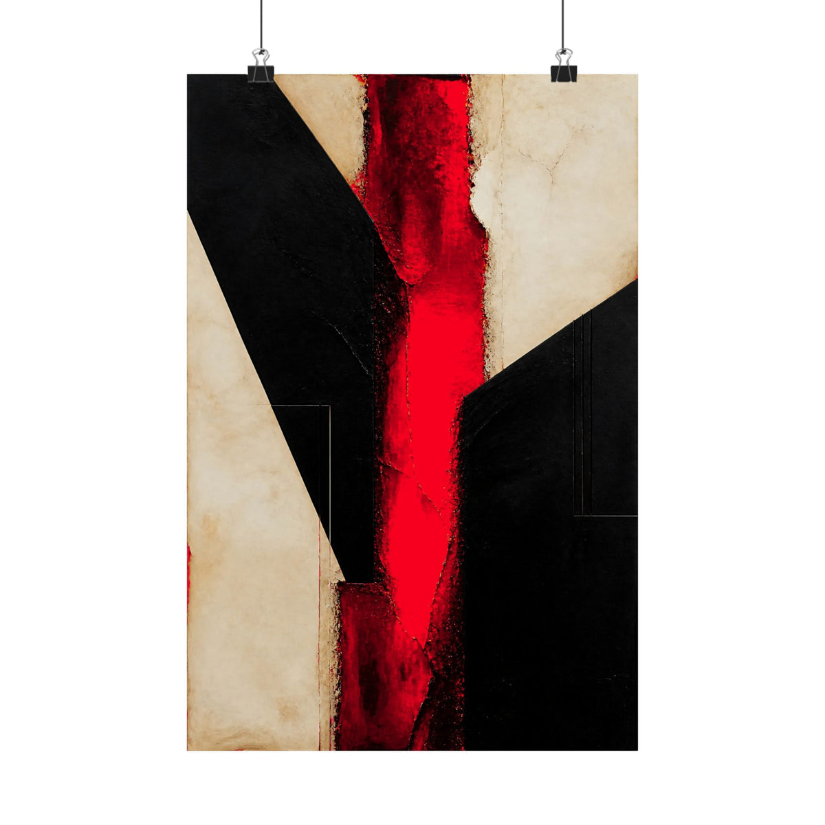 Controlled Fire - Red Wall Decor | Matte Poster