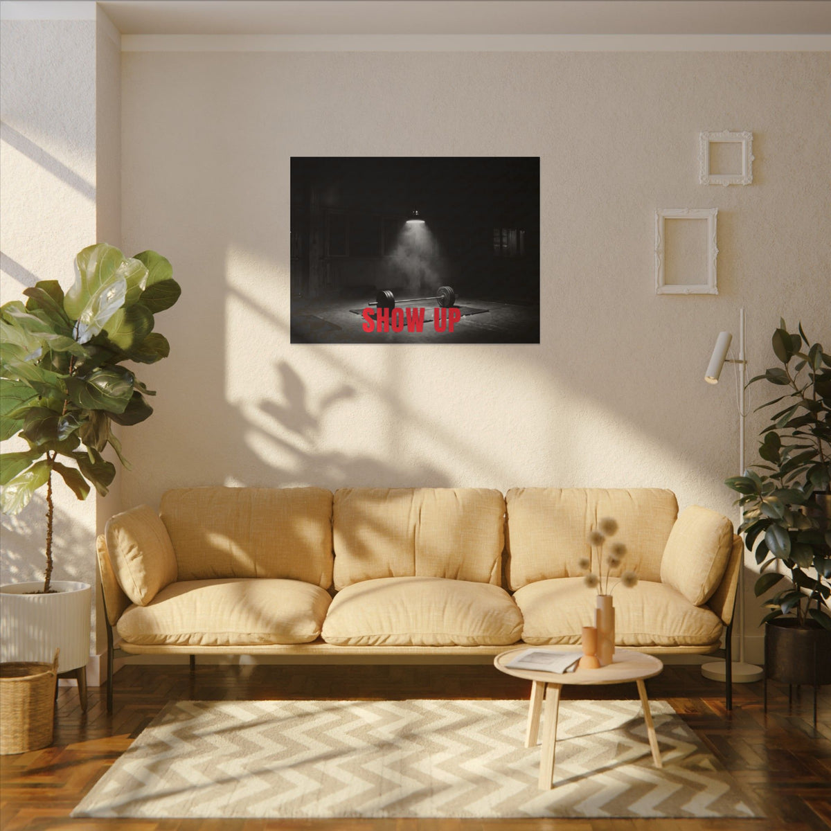 Show Up - Gym Wall Art | Canvas (Landscape)