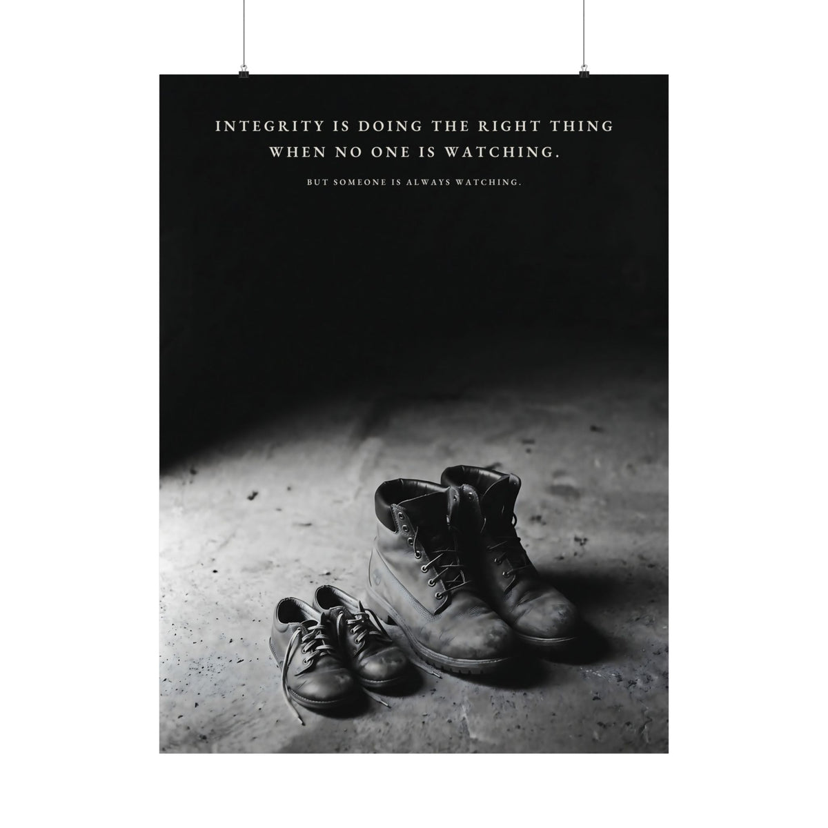 Integrity Is Doing the Right Thing When No One Is Watching - Wall Art | Matte Poster