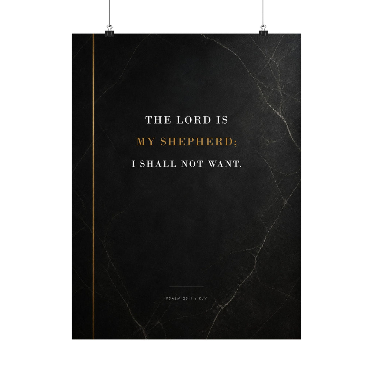The Lord Is My Shepherd - Psalm 23 Scripture Wall Art | Matte Poster