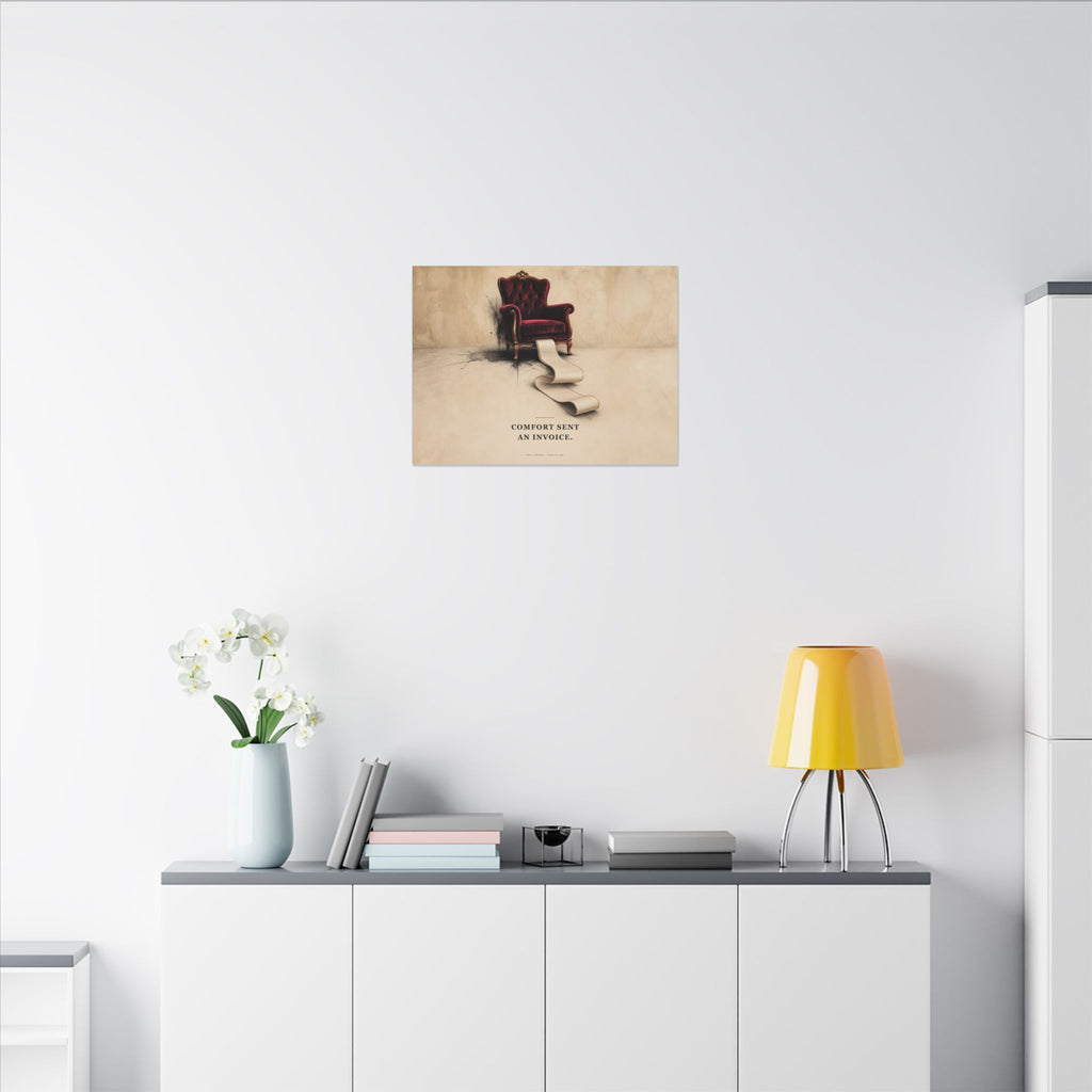 Comfort Sent an Invoice - Funny Wall Art | Canvas (Landscape)
