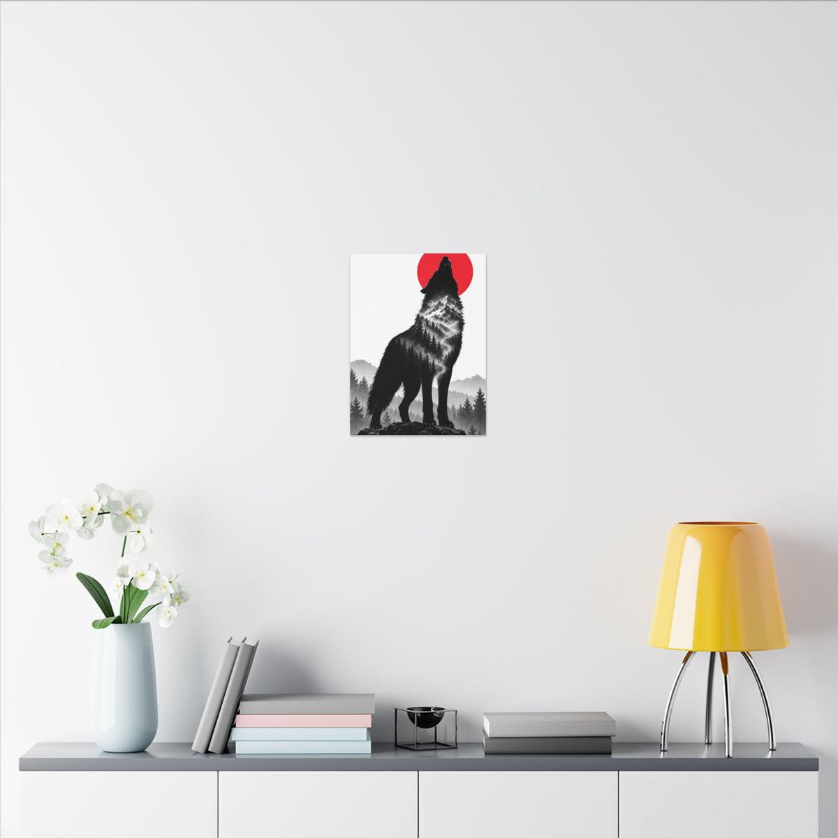 Howling Wolf - Dark Wall Art | Canvas