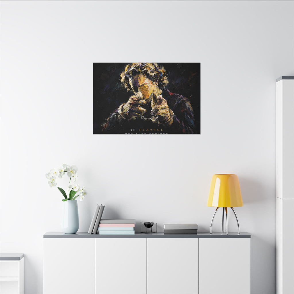 Be Playful But Also Serious - Office Wall Art | Canvas (Landscape)
