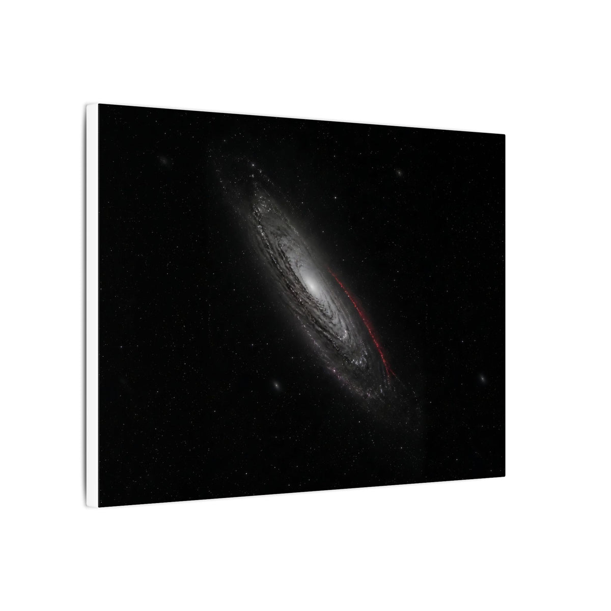 Crimson Orbit - Space Wall Art | Canvas (Landscape)