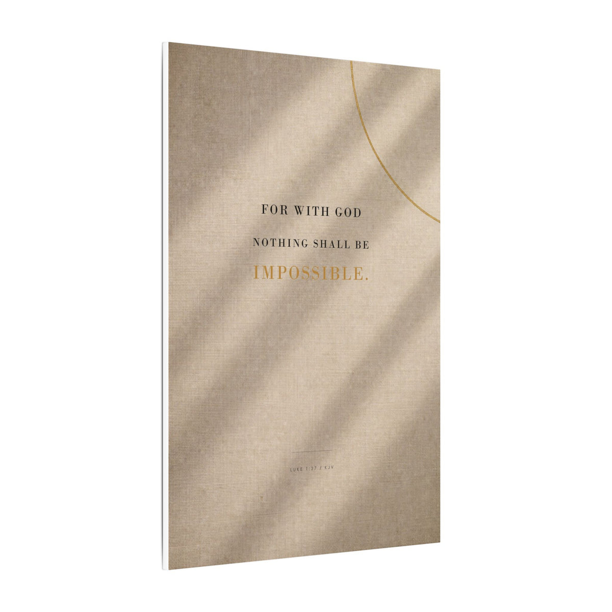 Nothing Shall Be Impossible - Luke 1:37 Bible Verse Wall Art | Canvas