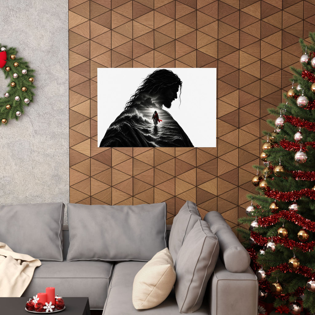 Walk on Water - Christian Wall Art | Matte Poster (Landscape)
