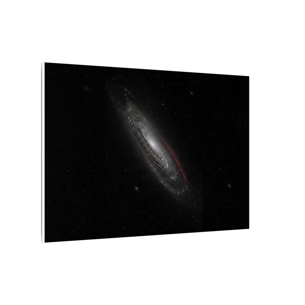 Crimson Orbit - Space Wall Art | Canvas (Landscape)