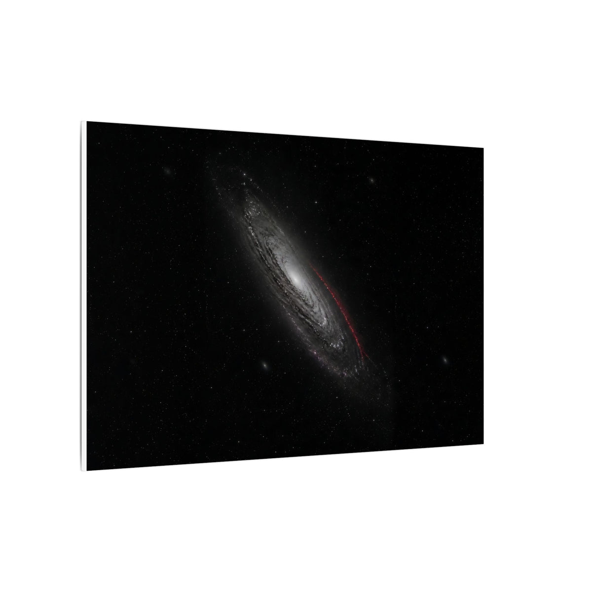 Crimson Orbit - Space Wall Art | Canvas (Landscape)