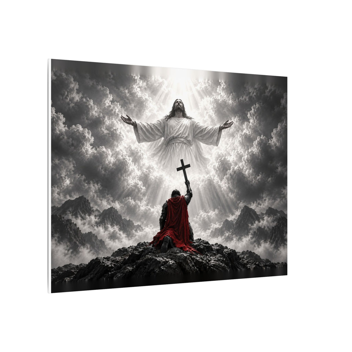 Jesus and the Warrior - Christian Wall Art | Canvas (Landscape)