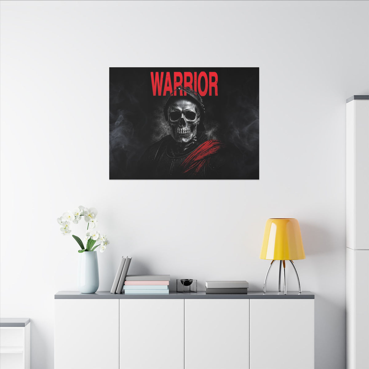 Warrior - Skull Painting | Canvas (Landscape)